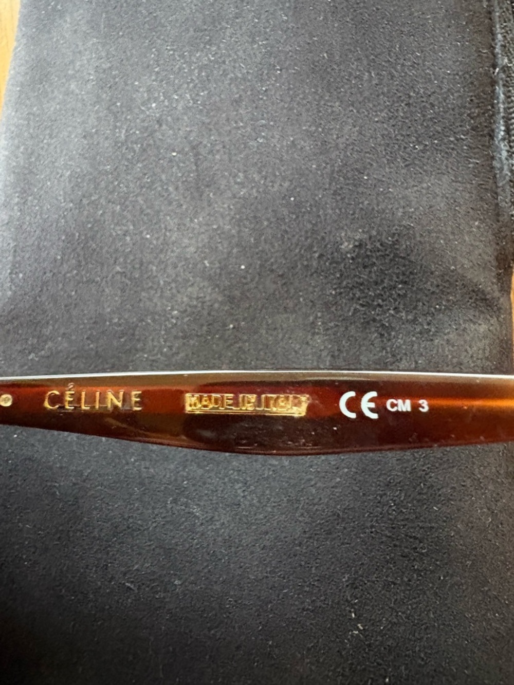 Celine Tortoiseshell Round Sunglasses - Dark Brown Lenses - Picture 2 of 6
